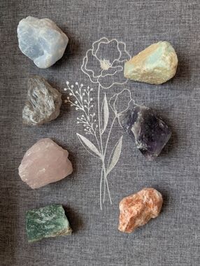 Assorted Raw Crystal Bundle - Multi Color Natural Stones